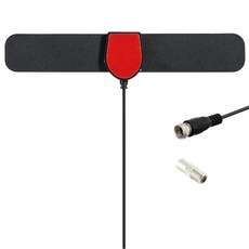 HDTV 실내 TV 수신 ATSC 디지털 앰프 TV 안테나, 검은색, 한개옵션0