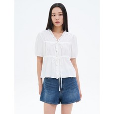 에잇세컨즈 8SECONDS 스트링 포인트 블라우스 화이트 125665MQ21 140587