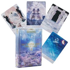 女巫卡塔牌屋 - 10*7cm海水之靈神諭卡 桌遊 卡牌遊戲 英文桌遊 占卜Salt Water Spirit Orac, 1個, 海水之靈神諭卡