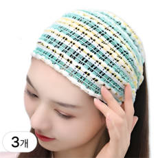 소이도르 사우나 모자 풀커버 세안밴드, 3개, 그린(Green)
