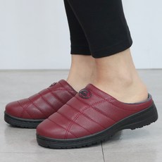 男士皮草拖鞋 女士皮草室內鞋 冬季鞋 AW1W50S, 240, 紅色