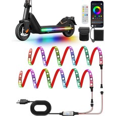 스쿠터 리모컨 및 앱 제어 RGB 멀티컬러용 마인엑스시티 LED 조명, 61 LEDs