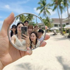 여행 셀카 볼록 거울 원형 손거울