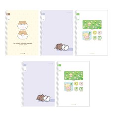 모닝글로리 채움노트 초등스프링 3-6 무제 21줄 B 5권 혼합세트, 플라워캣 + 디저트고양이 + 빨래 + 랜덤 발송, 1세트