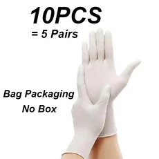 10-100PCS 흰색 니트릴 장갑 홈 청소 일회용 미용 가정용 주방 과일 야채 도구, 02 M, 01 10PCS