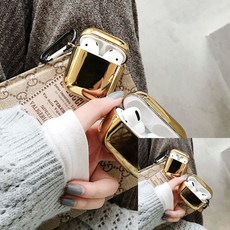 블링케이스 메탈 도금 에어팟 1세대 2세대 프로 케이스, 5메탈팟-골드, 본상품선택, 5메탈팟-골드