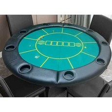 보드 홀덤 테이블 텍사스 카드 게임 원형 카지노 책상, 8인용 블랙 원형 테이블 1.2m, 1개