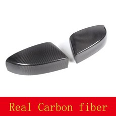 마세라티 지블리 콰트로포르테 광택 블랙 자동차 외부 백미러 커버 스티커, 1개, 2. Real Carbon fiber