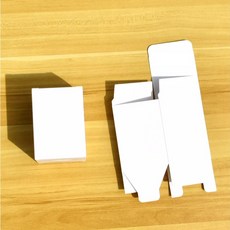 雙插口扣底白卡紙盒 素面空白包裝盒, 白色,8x8x8cm, 白色