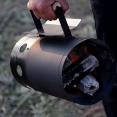 LW 숯스타터 숯피우기 바베큐 그리 착화통 숯 불피우기, 1개, 블랙