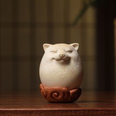 黃楊木 創意狗蛋 帶紅木底座, 如圖所示, 1個