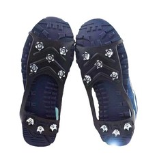 엑스코아 도시형 체인 미끄럼방지 아이젠 휴대용 빙판길 눈길 8피크 등산, 블랙