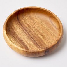 하우스홈 아카시아 원목 낮은 원형볼 접시 4종 홈카페 나무접시 디저트볼, 1개, 낮은원형볼 단품