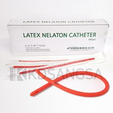 [세운]넬라톤 카테타 멸균 #5~#9 1개/라텍스 넬라톤 카테터/비뇨기과용튜브카테타/네라톤카테타/소변줄, 1개, 세운 넬라톤 카테타 8번{16fr}