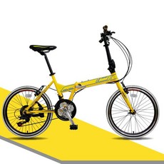 SPORTONE U15 鋁合金折疊車 SHIMANO 21速 20吋451輪組, 黃色, 1個