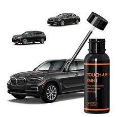 XTryfun A90 BMW용 다크 그래파이트 터치업 페인트 DIY 자동차 페인트 스크래치 수리 키트 자동차 페인트 X3/X4/X5/X6/X7/5/6/7 시리즈/M5/iX, A90 다크 그래파이트