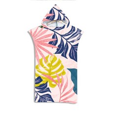 速乾吸水連帽浴巾衣/沙灘斗篷 (兒童游泳/沙灘用)