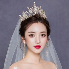 뷰라뷰 셀프웨딩소품 티아라 공주 홈파티 왕관 머리띠 생일선물 헤어밴드 악세사리 로맨스, 실버