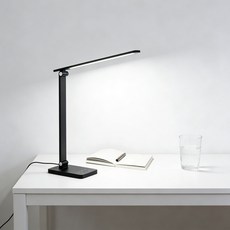 KEMEI 휴대용 LED 스탠드 조명 책상 학습 학습 독서 스탠드, 블랙