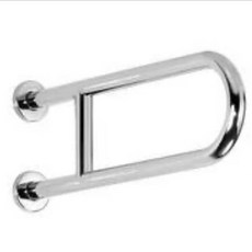 馬桶扶手 助力架 廁所扶手 助力器 安全扶手 304折疊不銹鋼馬桶 老人衛生間防滑扶手, 304U型加固60cm-亮光, 1個