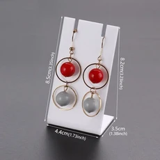 귀걸이 홀더 L자형 정리함 3가지 색상 보석 진열대 보관 콤팩트 디스플레이 랙 전시용, 01 1pcs, 03 white