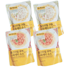 홈스타일 스파게티소스 크림 + 로제 즉석파스타소스, 2세트, 400g