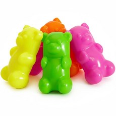 Ruff Dawg GummyBear – 모든 강아지 크기에 맞는 탄력 있고 스퀴시 페치 장난감 - 인터랙티브 놀이 치발기 완화 및 야외 활동에 이상적 가시성이 높은 네온 색상, Ruff Dawg GummyBear – 모든 강아지 크