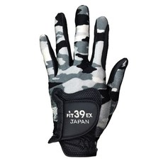 Fit39 經典款運動手套 花紋格紋 透氣防滑耐磨 可水洗 高爾夫棒球適用 M左手 迷彩黑底, 迷彩/黑底,M(左), 1個