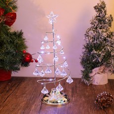 【爆品熱銷】圣誕樹燈圣誕節裝飾品 桌面家用鐵藝圣誕樹簡約小夜燈送人禮物螺旋, 1個