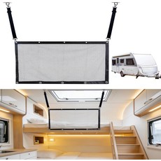 KeMioYuXin RV Bunk 침대 레일 - 47.24인치 x 24.41인치 탑 벙커용 킹사이즈 안전망 캠핑카용 가드 익스텐더 액세서리
