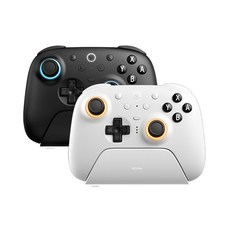 [HL샵]8BitDo 팔비토 얼티메이트 2세대 게임패드 무선 NS버전 컨트롤러 스위치 2세대 적용가능 TMR 조이스틱, 1개, 화이트+수납파우치