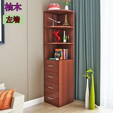 선반 모서리 미니장 수납장 틈새수납장 흰색 코너장식장, 조립, G. 40x40x170 유목 3 레이어 4