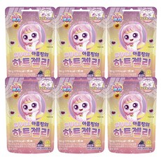 프린세스 캐치티니핑 아름핑의 하트젤리 말랑말랑한 하트모양 영양젤리 (일회용마스크 소형10매 증정), 50g, 6개, 아름핑(포도+레몬)