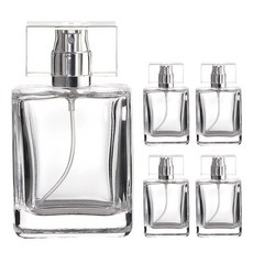 녹턴 실버캡 50ml 5개 향수 공병 스크류타입 용기 만들기 재료 퍼퓸 스프레이 유리 DIY