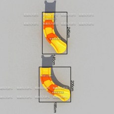 플라스틱 미끄럼틀 대형 놀이기구 놀이터 야외 슬라이드, 살구 색상 1.5 미터 높이의 왼쪽 코너 싱글 슬립