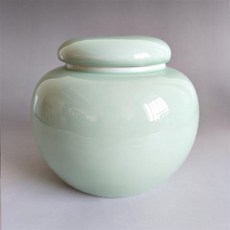 大碼哥窯青瓷茶葉罐，德化陶瓷密封罐，一斤裝大號陶瓷罐，日式家用茶葉儲存罐, 哥窯1, 1個