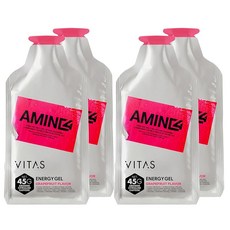 VITAS 바이터스 AMINO4 ENERGYGEL 자몽 맛 45g×4개 세트 카페인 배합 마라톤 보급식 장거리 주자 아미노포 아미노 4, 1개, 1g