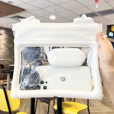 可愛三隻兔大容量手機防水袋, 1個, 高雅白