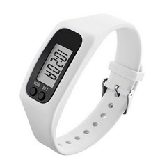 에브리데이 만보기 손목 시계, 화이트 1개, 1개