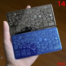 1pcs 포차코 네일 스탬핑 플레이트 스티커 12 6cm 귀여운 쿠로미, 1개, 14