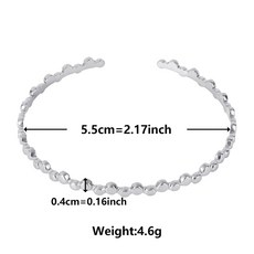 패션 간단한 뱀 모양의 오픈 커프 팔찌 손수 펑크 스테인레스 스틸 Bangles 여자 생일 보석 선물, 04 Q15-S