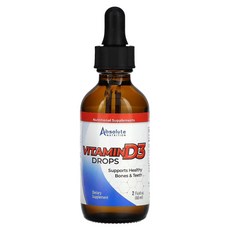 Absolute Nutrition 앱솔루트뉴트리션 비타민 D3 드롭스 5 000IU 60ml 비타민D 보충제, 1개