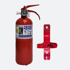 국산 승용차 자동차용 0.7kg + 브라켓 차량용 소화기/자동차정기검사용 /DF, 700g