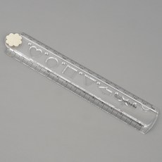 필통 쏙 접히는 모양자 30CM 접이식 도형자 물결자