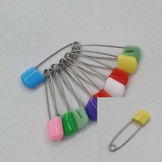 침대 이불고정 칼라 안전옷핀 중형 10P 고정핀 대형옷핀