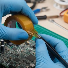 절연용 회로테이프 고온 내열 필름 캡톤테이프 폴리이미드 쇼트방지 카바링 커버링 배터리 무잔사 고정 납땜 마스킹 전자부품 PCB 얇은 자국안남는 내열필름 내열테이프, 1개