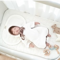아이레빗 유아용 아기 순면 곰누빔 도톰 양면 패드 침대맞춤 매트 신생아 출산선물, 곰누빔 순면, 1개