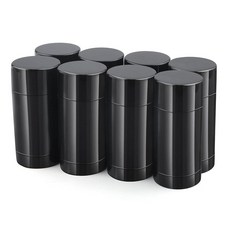 8팩 28.3g(1온스) 데오도란트 용기 빈 블랙 플라스틱 트위스트 업 튜브 하단 필링 DIY 여행용 리필 가능한 립밤 Constore 11st_amz 186558 880531, 8팩 28.3g(1온스) 데오도란트 용기 빈 블랙 플라