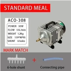 Hailea ACO-208 전자기 공기 압축기 휴대용 잉어 어항 버블 수족관 펌프 연못 통풍기, 01 China Mainland