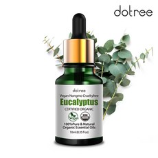 도트리 비건 유기농 유칼립투스 퓨어 내추럴 아로마 에센셜 오일 100%, 1개, 10ml
